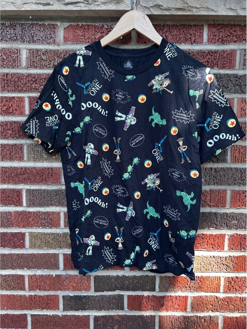 Disney Parks Black and Multicolored Toy Story Short Sleeve Shirt
